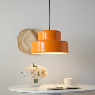 NovaLux Kitchen Island Pendant Light Orange Bauhaus Style - OpalDwell