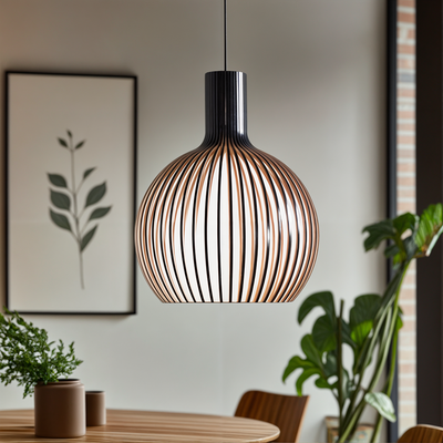 FjordLoom Wood Cage Pendant Light With Adjustable Cord | Birdcage Chandelier OpalDwell