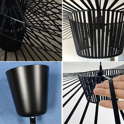 Aurelin Matte Black Hat Pendant Light Ceiling Lamp OpalDwell