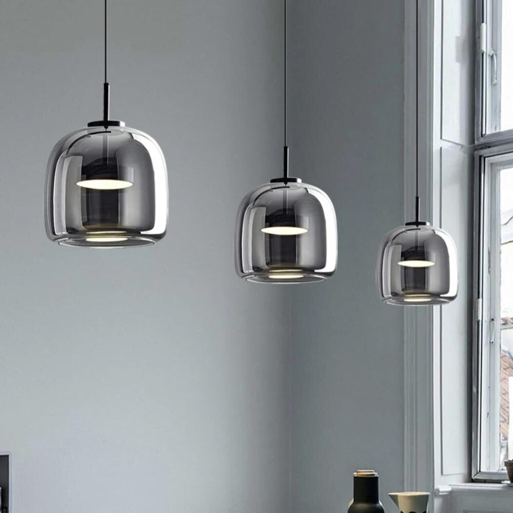 Nordic Black Glass Pendant Lamp for Kitchen Island OpalDwell