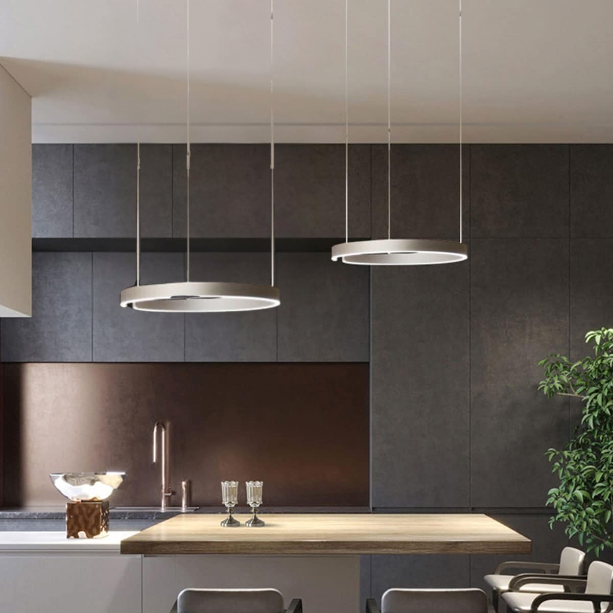 CircaGlow Circular LED Pendant Light for Home Decor - OpalDwell