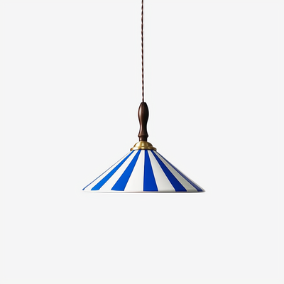 Striped Pendant Light – Retro Cone Ceiling Fixture For Dining And Living Spaces OpalDwell