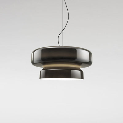 NovaLume | Blown Glass Pendant Light With Organic Two-Volume Silhouette OpalDwell