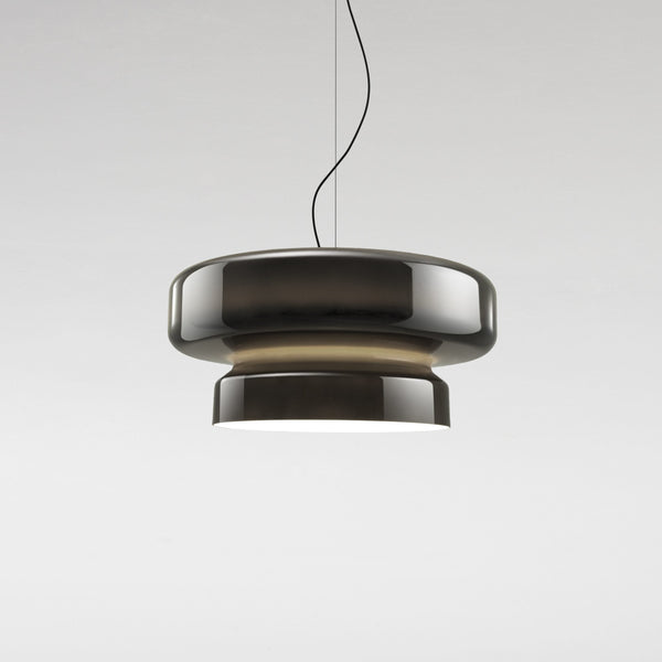 NovaLume | Blown Glass Pendant Light With Organic Two-Volume Silhouette OpalDwell