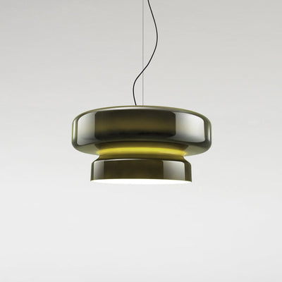 NovaLume | Blown Glass Pendant Light With Organic Two-Volume Silhouette OpalDwell