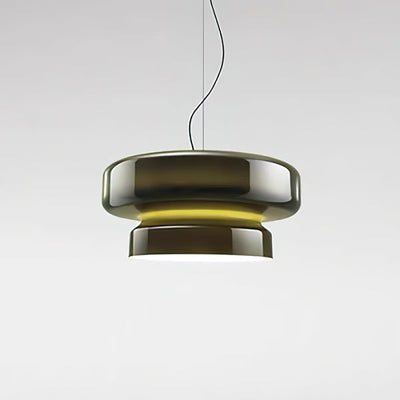 NovaLume | Blown Glass Pendant Light With Organic Two-Volume Silhouette OpalDwell