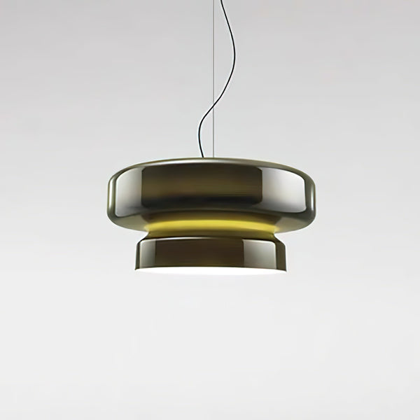NovaLume | Blown Glass Pendant Light With Organic Two-Volume Silhouette OpalDwell