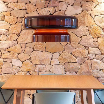 NovaLume | Blown Glass Pendant Light With Organic Two-Volume Silhouette OpalDwell