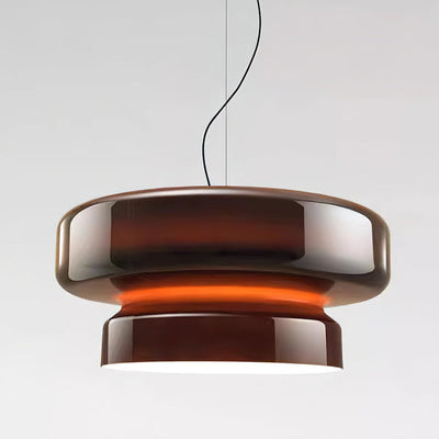 NovaLume | Blown Glass Pendant Light With Organic Two-Volume Silhouette OpalDwell