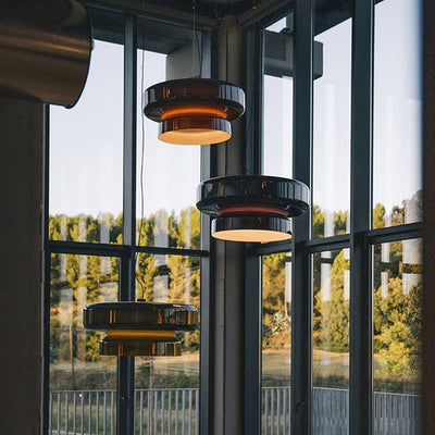 NovaLume | Blown Glass Pendant Light With Organic Two-Volume Silhouette OpalDwell