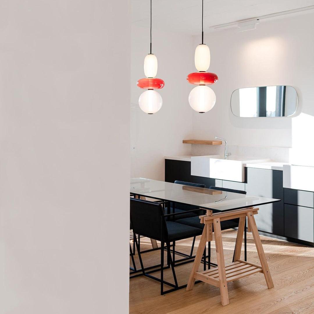 LumaWisp Sugar Glass Pendant Light for Warm Ambience - OpalDwell