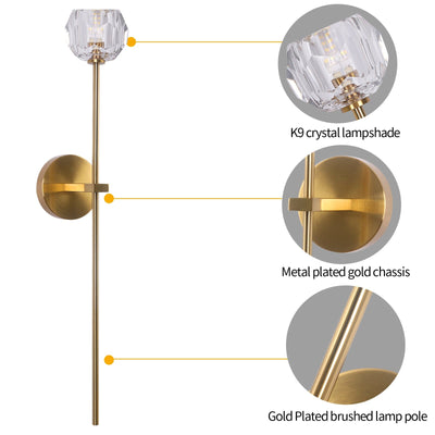 Lareine Crystal Wall Sconces - OpalDwell