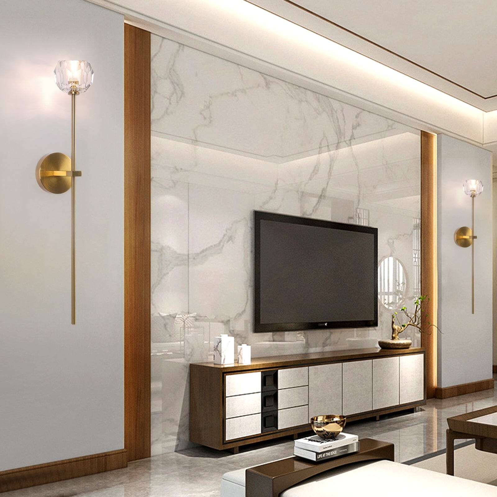 Lareine Crystal Wall Sconces - OpalDwell