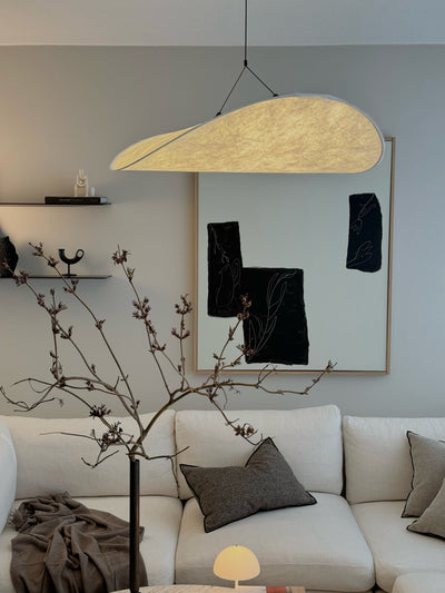 Lyra Premium Silk Leaf LED Chandelier With Nordic Glow OpalDwell