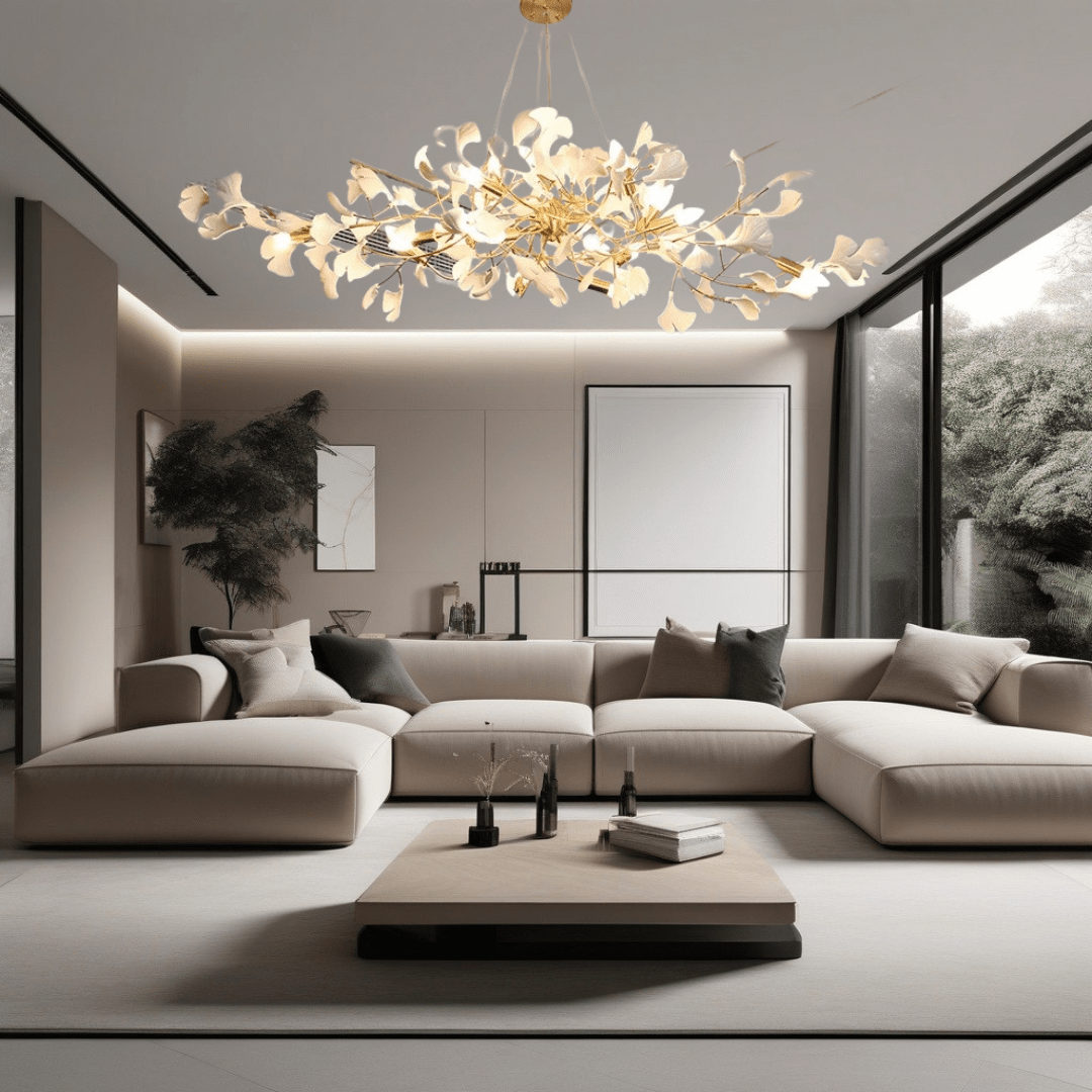 Lunsera Ceramic Petal Chandelier With Frosted Glass Finish OpalDwell