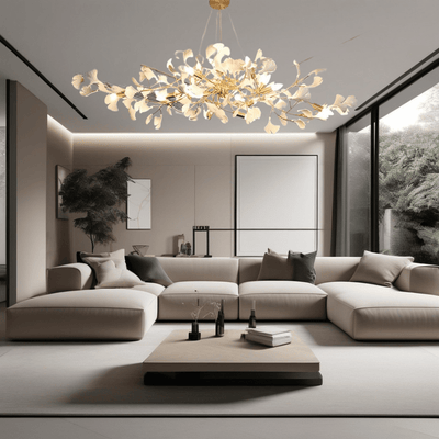 Lunsera Ceramic Petal Chandelier With Frosted Glass Finish OpalDwell