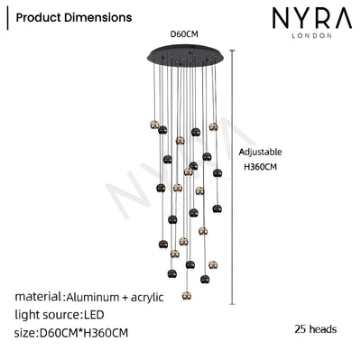 Avella Raindrop Glass Chandelier - OpalDwell