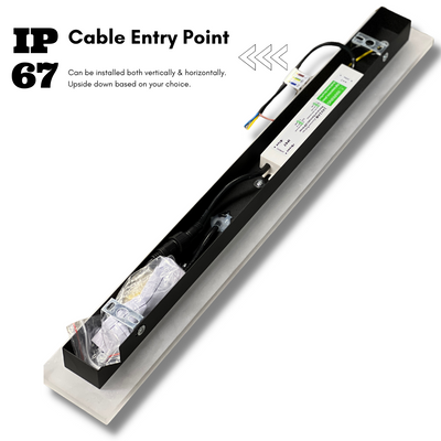Frostline Linear Outdoor Wall Lamp with Acrylic Pane - OpalDwell