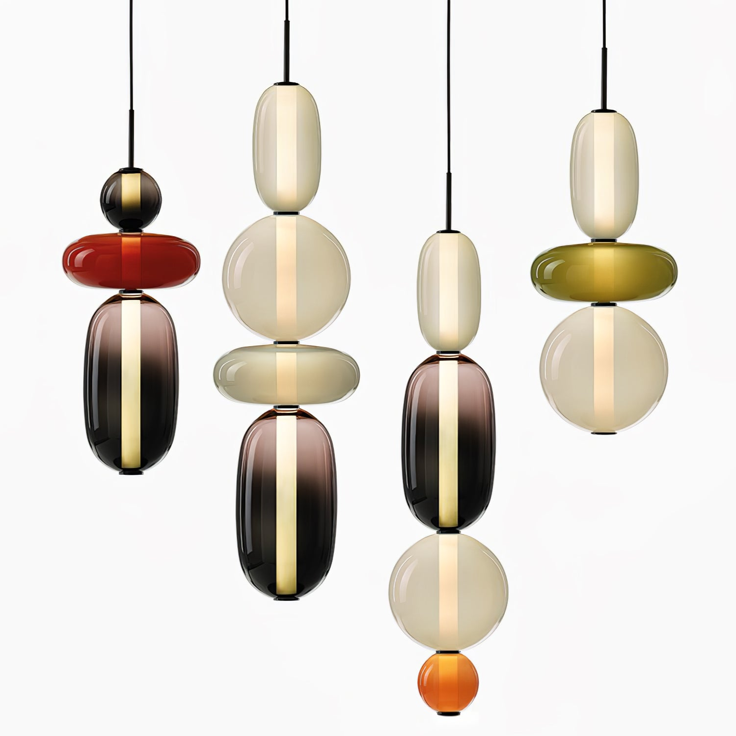 LumaWisp Sugar Glass Pendant Light for Warm Ambience - OpalDwell