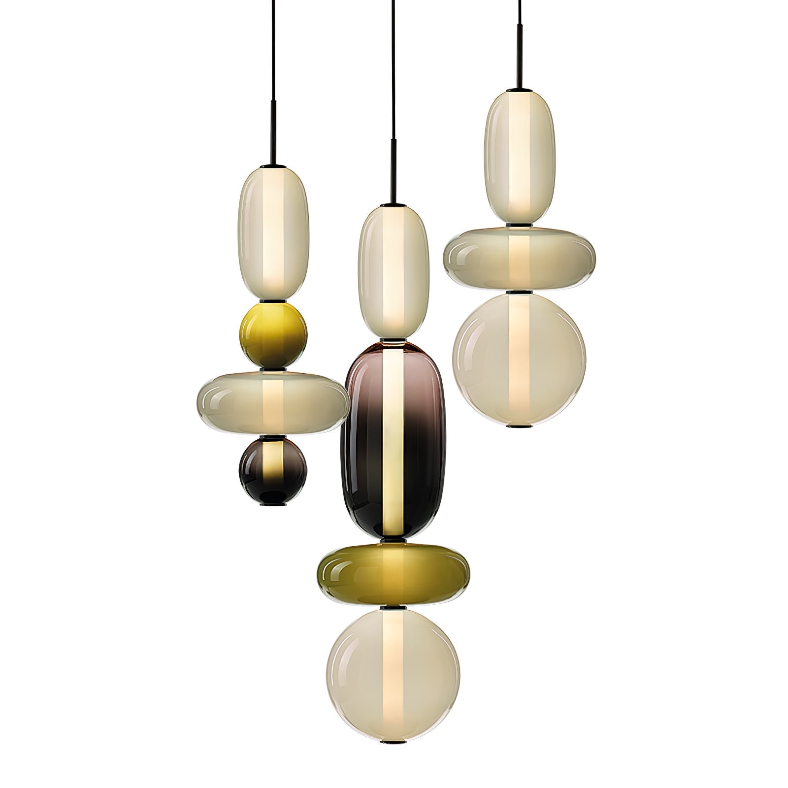 LumaWisp Sugar Glass Pendant Light for Warm Ambience - OpalDwell