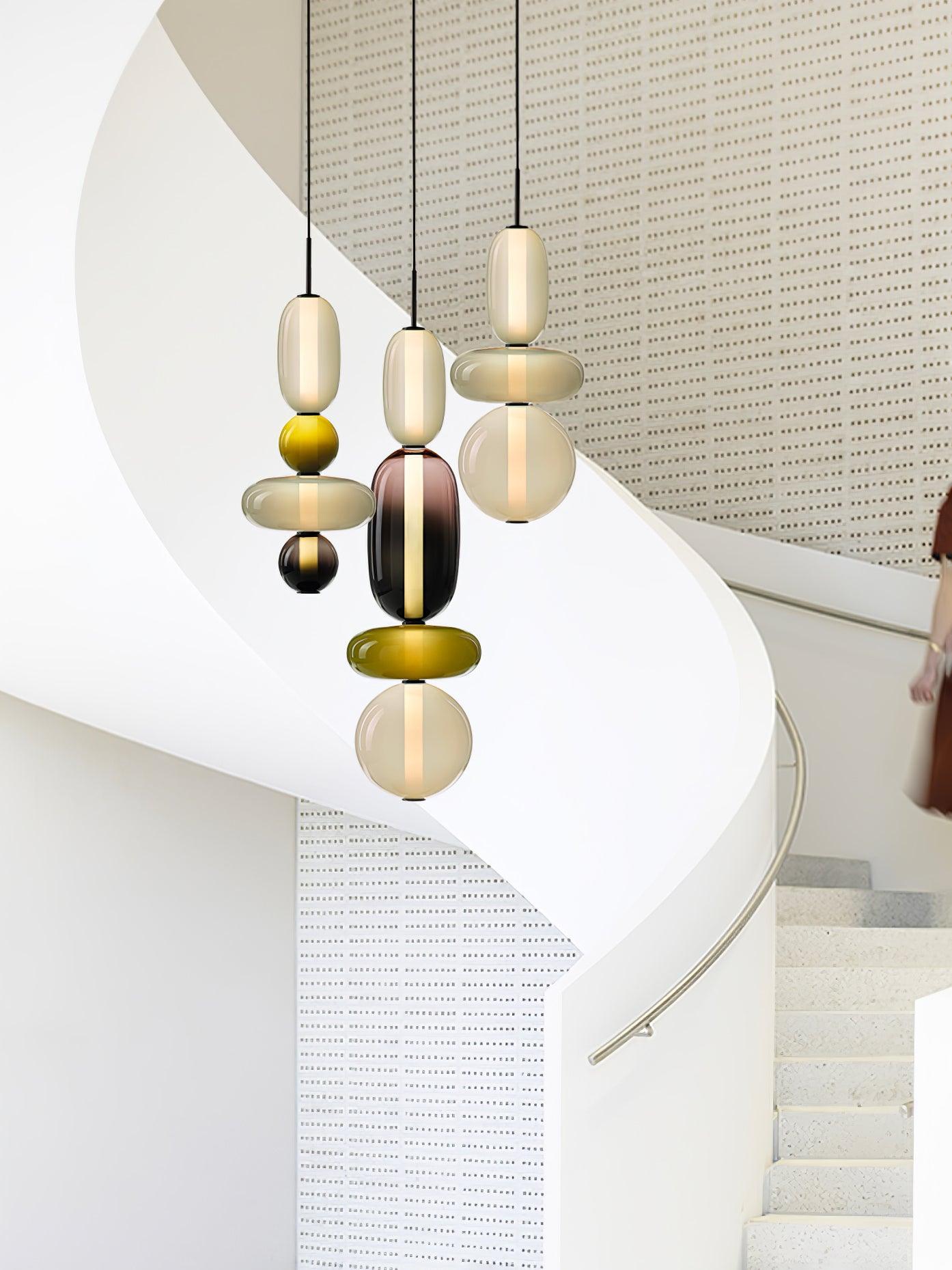 LumaWisp Sugar Glass Pendant Light for Warm Ambience - OpalDwell
