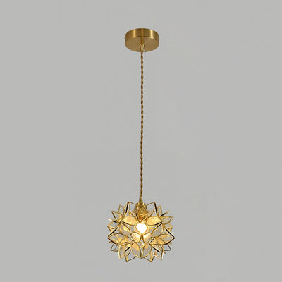 AuroraCapiz Natural Hanging Lamp With Handcrafted Finish OpalDwell