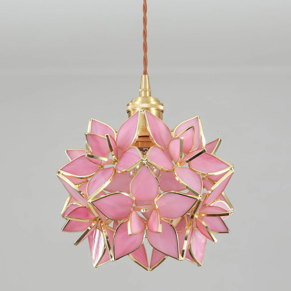 AuroraCapiz Natural Hanging Lamp With Handcrafted Finish OpalDwell