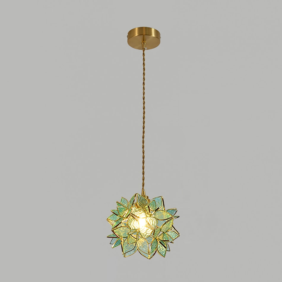 AuroraCapiz Natural Hanging Lamp With Handcrafted Finish OpalDwell