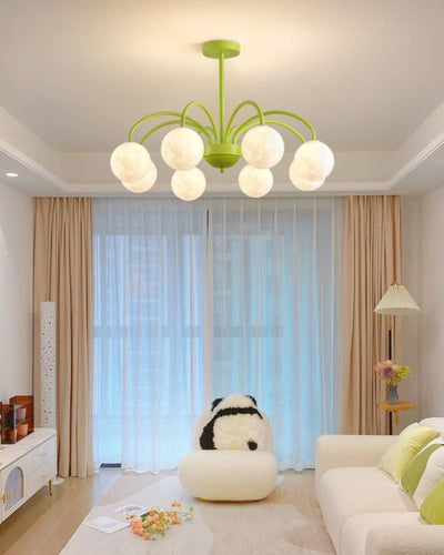 Celestial Moon Globe Chandelier For Kids Room Ceiling Light 6 Or 8 Heads OpalDwell