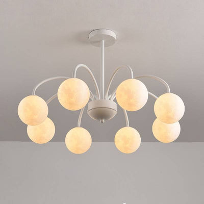 Celestial Moon Globe Chandelier For Kids Room Ceiling Light 6 Or 8 Heads OpalDwell