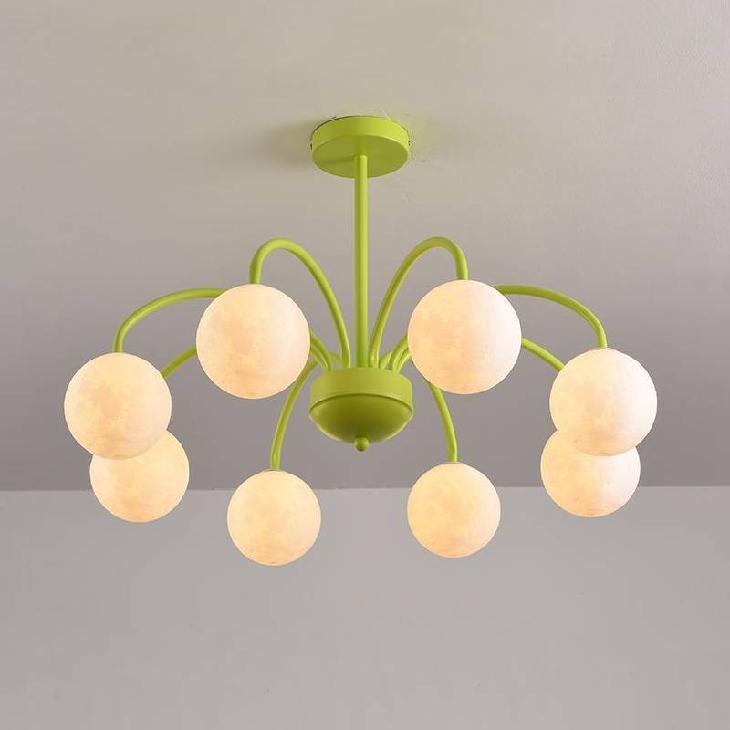 Celestial Moon Globe Chandelier For Kids Room Ceiling Light 6 Or 8 Heads OpalDwell