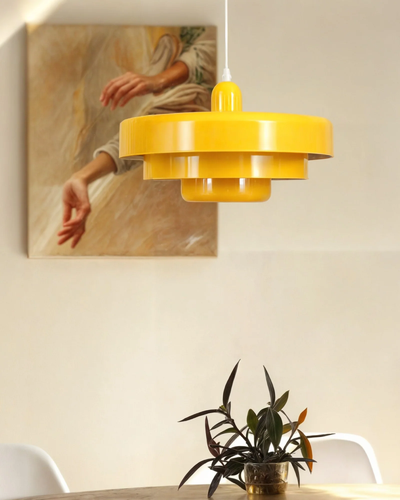 Solara Retro Orange Pendant Light With Modern Twist - OpalDwell