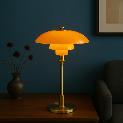 NovaGlow Table Lamp Dimmable LED For Bedroom Living Room And Reading - OpalDwell