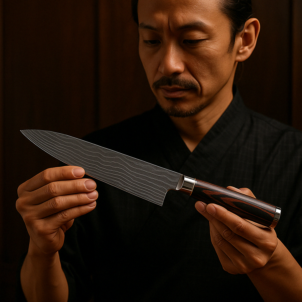 Nira 7-Piece High-Carbon Steel Knife Set, Rosewood Handles - OpalDwell