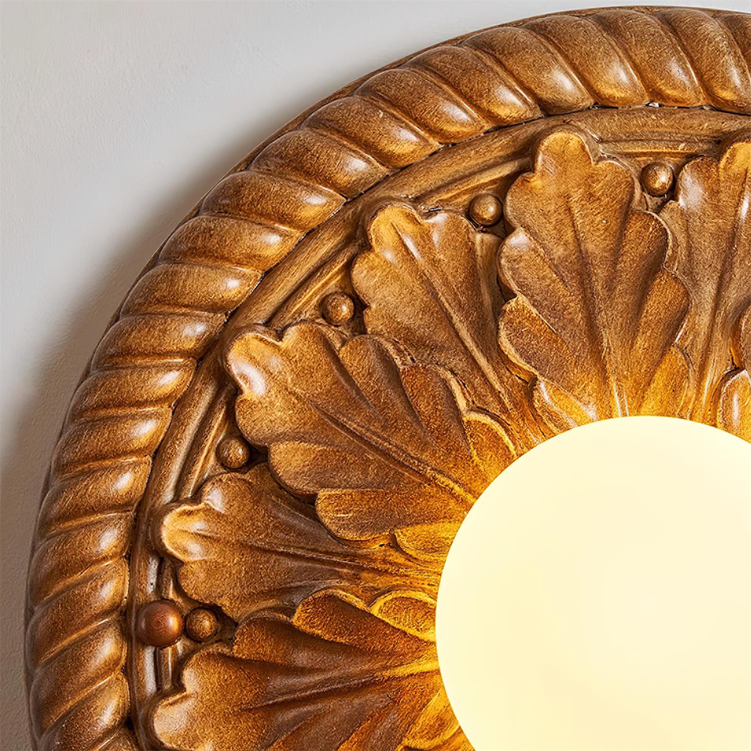 Aurelia Vintage Farmhouse Ceiling Light with Opal Globe - OpalDwell