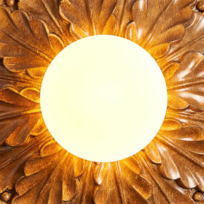 Aurelia Vintage Farmhouse Ceiling Light with Opal Globe - OpalDwell
