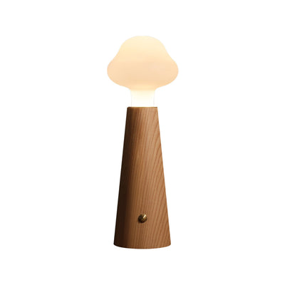 SylvaLume Poetic Table Lamp Metal Wood Acrylic Glow - OpalDwell
