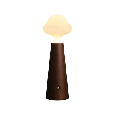SylvaLume Poetic Table Lamp Metal Wood Acrylic Glow - OpalDwell