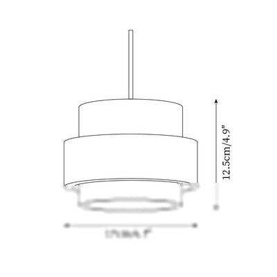 Aurelian Travertine Pendant Light with Walnut Wood Band OpalDwell