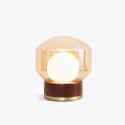 Aero Smoked Glass Table Lamp For Modern Bedside Light - OpalDwell