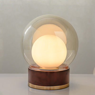 Aero Smoked Glass Table Lamp For Modern Bedside Light - OpalDwell