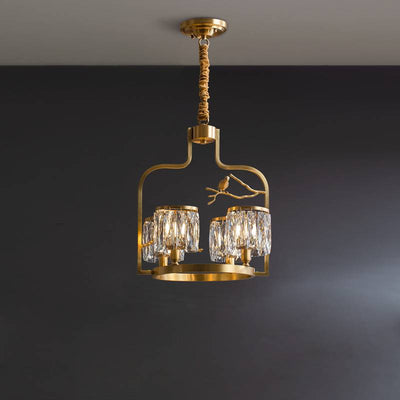 Crystal Chandelier for Modern Spaces Elegant Ambient Lighting OpalDwell