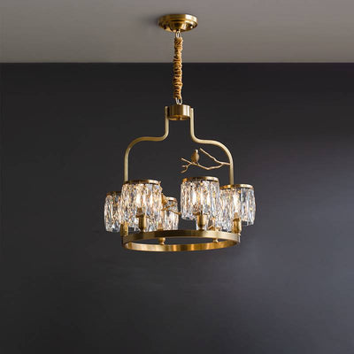 Crystal Chandelier for Modern Spaces Elegant Ambient Lighting OpalDwell