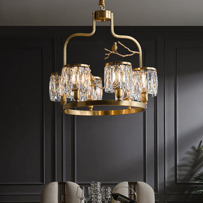 Crystal Chandelier for Modern Spaces Elegant Ambient Lighting OpalDwell