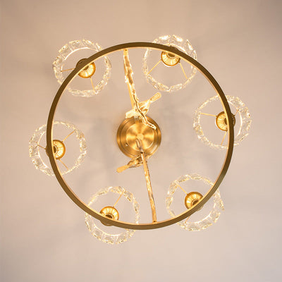 Crystal Chandelier for Modern Spaces Elegant Ambient Lighting OpalDwell