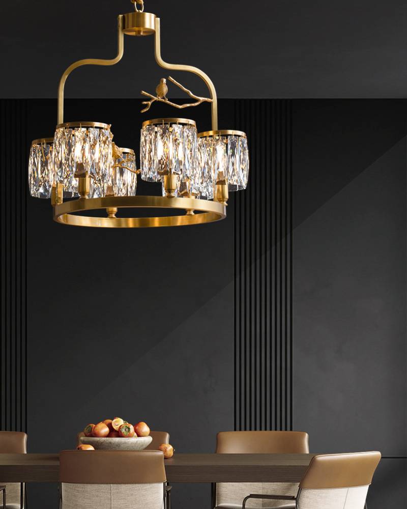 Crystal Chandelier for Modern Spaces Elegant Ambient Lighting OpalDwell