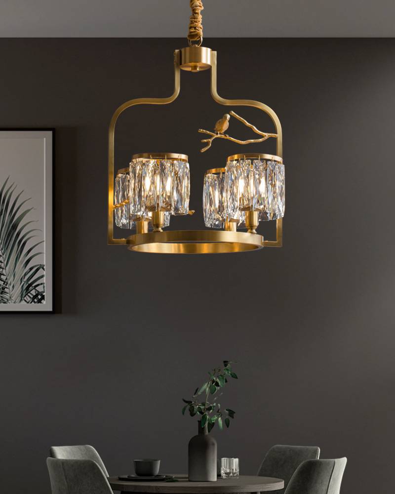 Crystal Chandelier for Modern Spaces Elegant Ambient Lighting OpalDwell