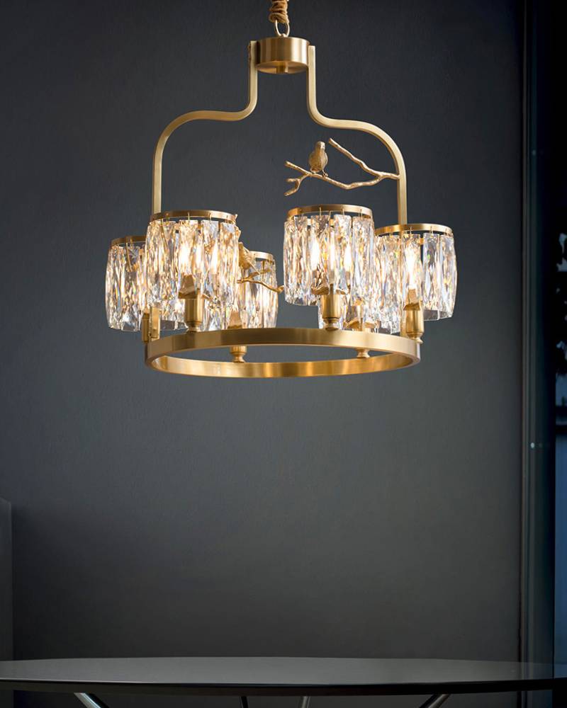 Crystal Chandelier for Modern Spaces Elegant Ambient Lighting OpalDwell
