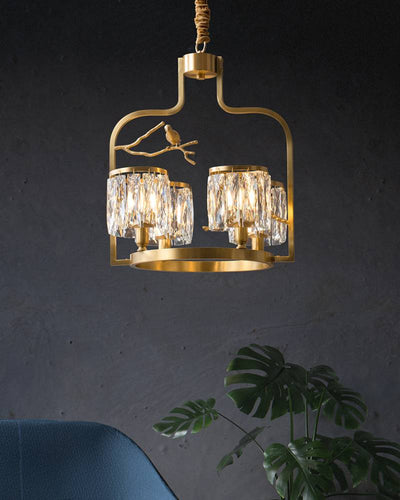 Crystal Chandelier for Modern Spaces Elegant Ambient Lighting OpalDwell