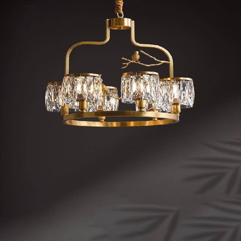 Crystal Chandelier for Modern Spaces Elegant Ambient Lighting OpalDwell